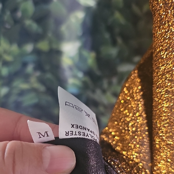 Sparkling Brownish/Gold Sleeveless Dress - Picture 2 of 3